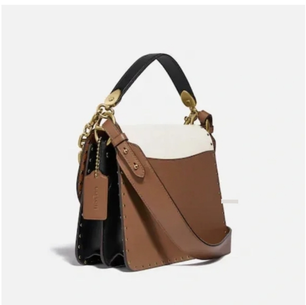Coach bag brown and cream l color